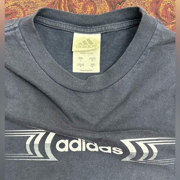 Y2K Navy Adidas Tee - Picture 2 of 2